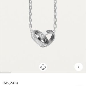 Cartier love necklace in white gold with diamonds